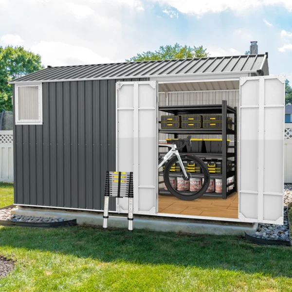 Metal Storage Shed with Double Hinged Doors - Image 8