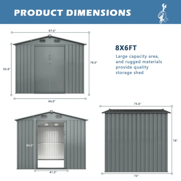 Metal Storage Shed For Sale - Image 12